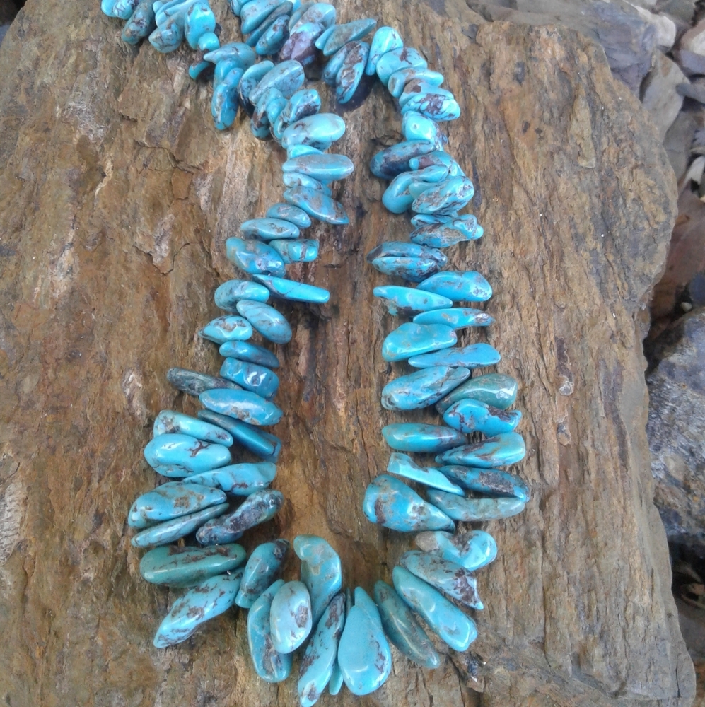 Sterling Silver Turquoise Nugget NECKLACE